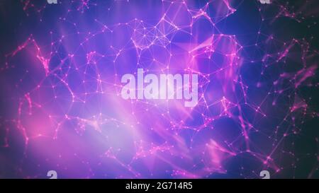 Blue hi-tech background. Technology background. Abstract technology network background. Stock Photo