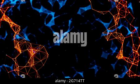 Futuristic technology background. Blue hi-tech background. Stock Photo