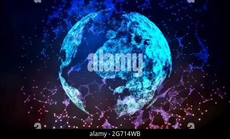 technology background with blue color. technology background images. technology background. abstract technology. Stock Photo