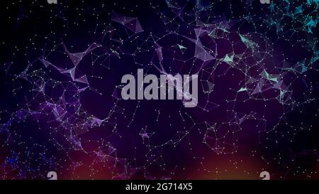 Futuristic technology background. Blue hi-tech background. Stock Photo