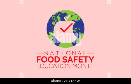 National food safety education month banner, poster, card, background design. Observed on september each year. Stock Vector