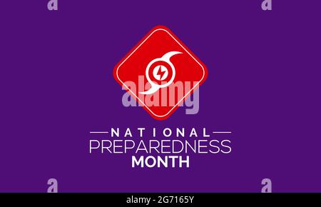 National preparedness month (NPM) vector banner, poster, card, background design. Observed on september each year. Stock Vector