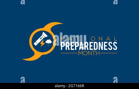 National preparedness month (NPM) vector banner, poster, card, background design. Observed on september each year. Stock Vector