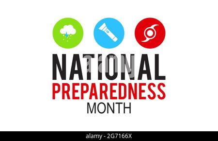 National preparedness month (NPM) vector banner, poster, card, background design. Observed on september each year. Stock Vector