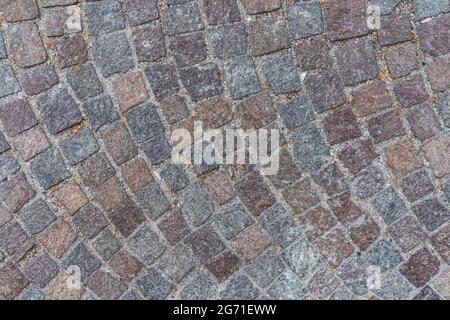 Traditional Italian texture of stone blocks for floor, Boretto, Italy Stock Photo