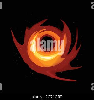 Black Hole Abstract Space Universe Vector Illustration Stock Vector