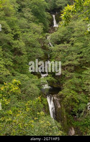 Natural beautiful waterfalls taken with long exposure  to make the water silky smooth Stock Photo