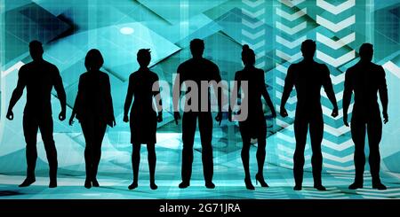 Management Training System Class and Personnel Development Stock Photo