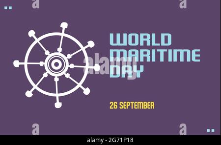 World Maritime Day vector template Stock Vector