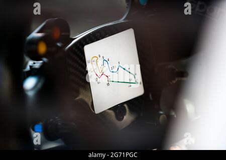 Alcaniz, Spain. 10th July, 2021. Motorland circuit map detail during the 2021 FIA WTCR Race of Spain, 3rd round of the 2021 FIA World Touring Car Cup, on the Ciudad del Motor de Aragon, from July 10 to 11, 2021 in Alcaniz, Spain - Photo Xavi Bonilla / DPPI Credit: DPPI Media/Alamy Live News Stock Photo