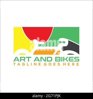 art and bikes logo exclusive design inspiration Stock Vector