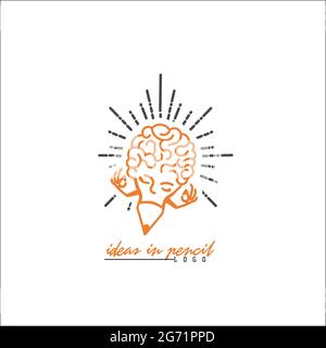 ideas in pencil logo exclusive design inspiration Stock Vector