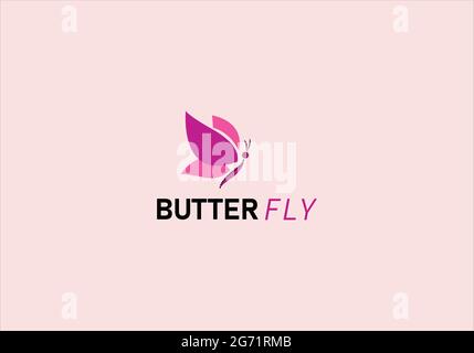 butterfly logo Stock Vector