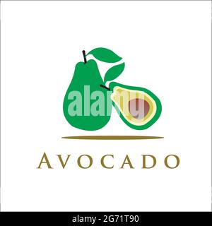 avocado logo exclusive design inspiration Stock Vector