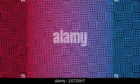 Illustration graphic of abstract square pattern seamless loop effect Stock Photo