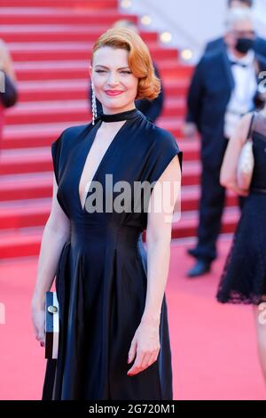 Cannes, France. 09th July, 2021. Palais des festivals, Cannes, France. 9th July, 2021. Elodie Frege attends the 'Benedetta' Red Carpet. Picture by Credit: Julie Edwards/Alamy Live News Credit: Julie Edwards/Alamy Live News Stock Photo