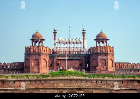 view of red fort delhi india Stock Photo