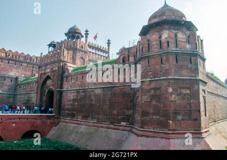 view of red fort delhi india Stock Photo