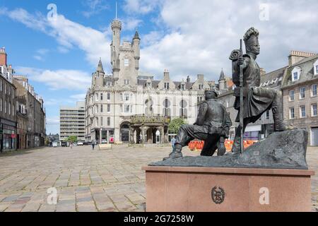 The Salvation Army Citadel and Mercat Cross, Castlegate, Aberdeen, Aberdeenshire, Scotland, United Kingdom Stock Photo