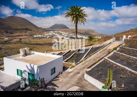 small town La Haria. Lanzarote. Canary Islands. Spain Stock Photo