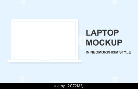Realistic Mobile Phone Neomorphism Template Mockup Vector. 3D Stock Vector