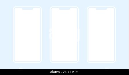 Realistic Mobile Phone Neomorphism Template Mockup Vector. 3D Stock Vector