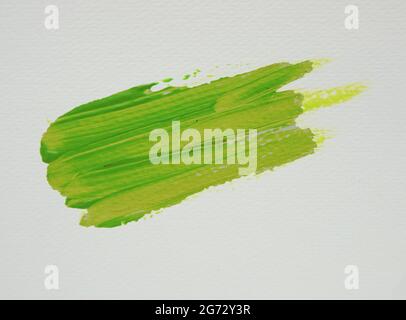 brush stroke , beautiful, bright  green  colors  painting Abstract watercolor Background Stock Photo