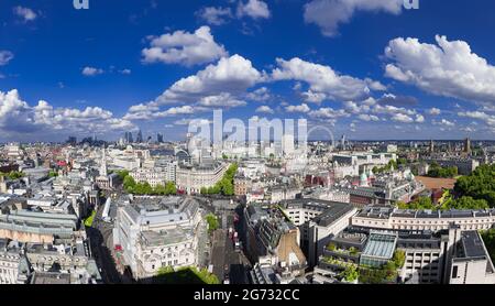 Panorma of the London Skyline Stock Photo