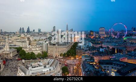 Iconic view of the City of London UK Stock Photo