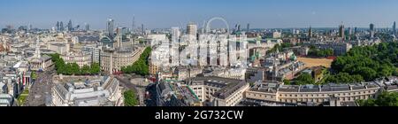 A wide panorma of the London Skyline Stock Photo