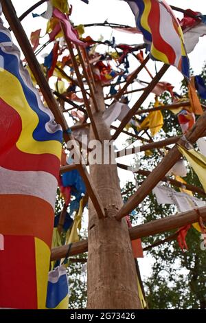 Sri Daladamaligawa Kandy. Temple of the Sacred Tooth Relic; commonly known as the ශ්රී දළදා මාළිගාව, is a Buddhist temple in Kandy, Sri Lanka. It is located in the royal palace complex of the former Kingdom of Kandy, which houses the relic of the tooth of the Buddha. Sri Lanka. Stock Photo