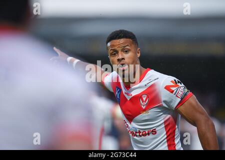 Wakefield, England - 9 July 2021 - Regan Grace of St Helens during the Rugby League Betfred Super League Wakefield Trinity vs St. Helens at Mobile Rocket Stadium, Wakefield, UK  Dean Williams/Alamy Live Stock Photo