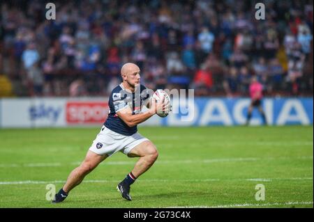 Wakefield, England - 9 July 2021 - Wakefield Trinity's Lee Kershaw in action during the Rugby League Betfred Super League Wakefield Trinity vs St. Helens at Mobile Rocket Stadium, Wakefield, UK  Dean Williams/Alamy Live Stock Photo