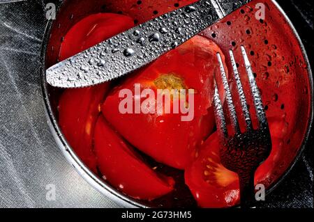 Tomato, red, natural, food, stil life wholesome fresh, detail, healthy, clouse up. no chemical additives, no gmo, beverage, bowl, Stock Photo