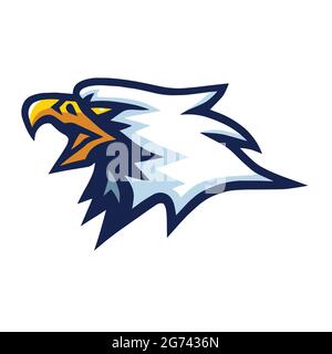 Falcon head mascot with jersey and lanyard Vector Image