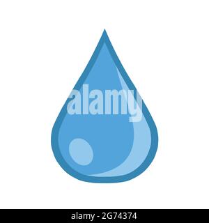 Water Droplet Clean Waterdrop Vector Isolated Design Element Illustration on a White Background Stock Vector