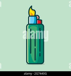 plastic lighter vector illustration in  flat style Stock Vector