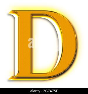 white letter A, 3D rendering graphic isolated on white background Stock ...