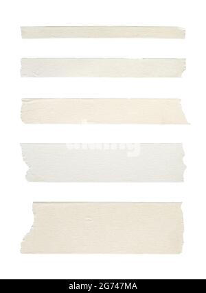 close up of adhesive tape wrinkle set on white background Stock Photo