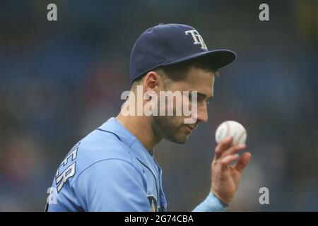 This is a 2020 photo of Kevin Kiermaier of the Tampa Rays baseball team.  This image reflects the 2020 active roster as of Feb. 17, 2020 when this  image was taken. (AP