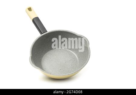 Modern fry pan, skillet, isolated on white background Stock Photo