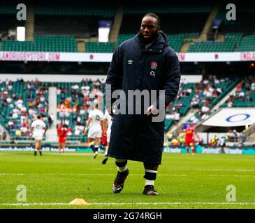 Example Warm Up In Rugby Beno Obano of Bath Rugby during the Gallagher PREM match between ...