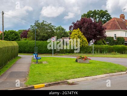 Street view in the village of Broom near Bidford, Warwickshire. Stock Photo