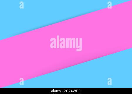 Template Triangle Blue and Pink with Diagonal Soft shadow for part or element design Stock Vector