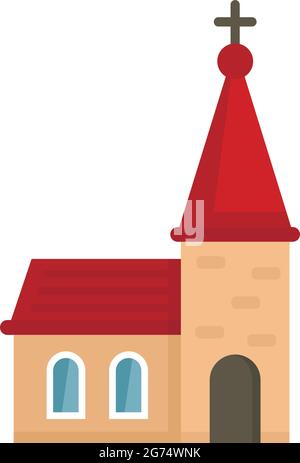 Religion church icon flat isolated vector Stock Vector