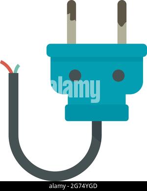 Garbage plug icon flat isolated vector Stock Vector