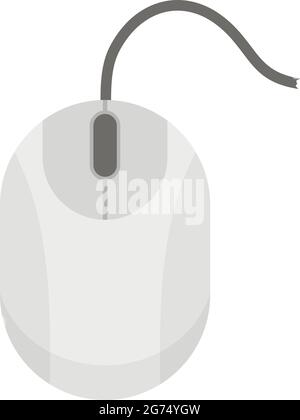 Broken computer mouse icon flat isolated vector Stock Vector