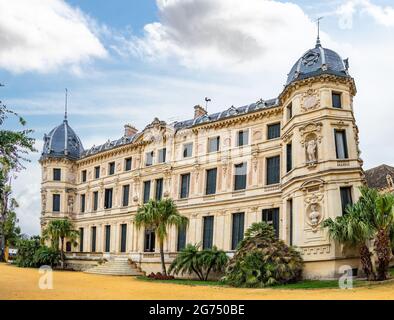 Riding school building of Royal Andalusian School of Equestrian Art Foundation in Jerez de la Frontera, Cadiz, Andalusia, Spain Stock Photo