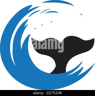 abstract humpback whale Stock Vector