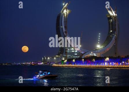 A beautiful evening at Lusail city Doha - Qatar Stock Photo